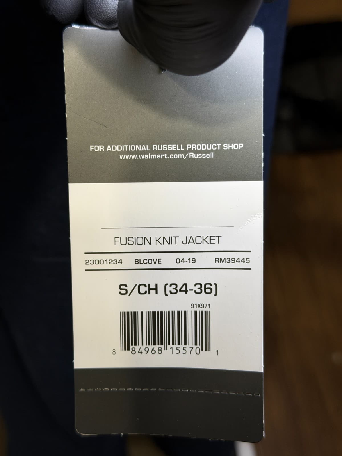 Russell Men’s Fusion Knit Full Zip Hoodie Jacket Blue Size S New w/ Tags - Thumbnail 6