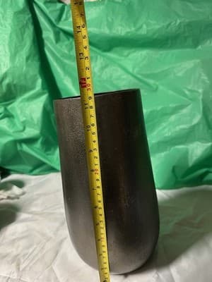 Crate & Barrel Element Pewter Vase Modern Metal Decorative Made in India - Thumbnail 4