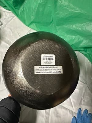 Crate & Barrel Element Pewter Vase Modern Metal Decorative Made in India - Thumbnail 3