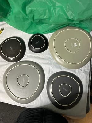 Crate & Barrel Dinner Plates Set Modern Matte Gray Green Black Stoneware - Thumbnail 9