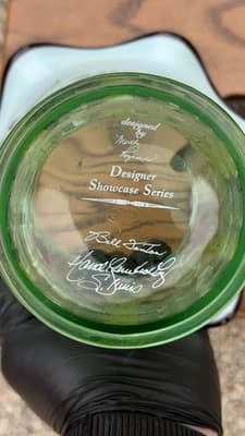 Fenton Designer Showcase Series Glass Vase & Purple Ashtray Set - Thumbnail 11