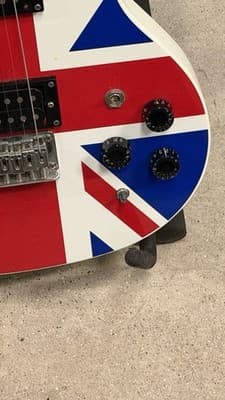 Rare Lyon by Washburn Def Leppard Union Jack Electric Guitar - Thumbnail 9