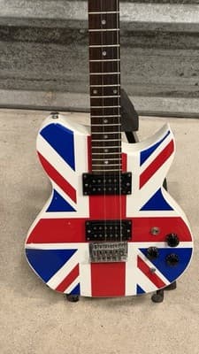 Rare Lyon by Washburn Def Leppard Union Jack Electric Guitar - Thumbnail 5