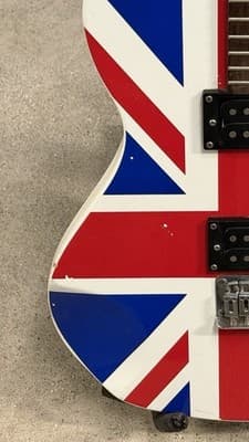 Rare Lyon by Washburn Def Leppard Union Jack Electric Guitar - Thumbnail 6