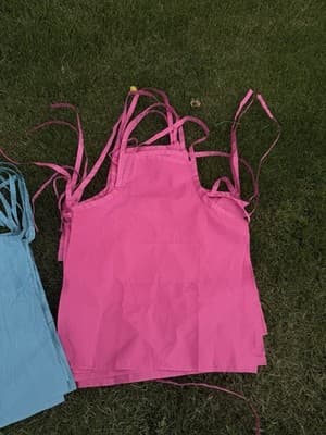 13 Aprons Set – 7 Blue & 6 Pink Kitchen/Craft Aprons with Front Pocket - Thumbnail 5