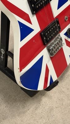 Rare Lyon by Washburn Def Leppard Union Jack Electric Guitar - Thumbnail 10