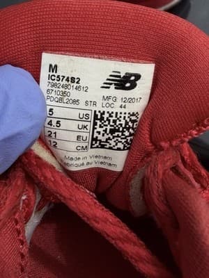 New Balance Toddler Sneakers Red Size 5 US Kids Shoes IC574S2 - Thumbnail 7