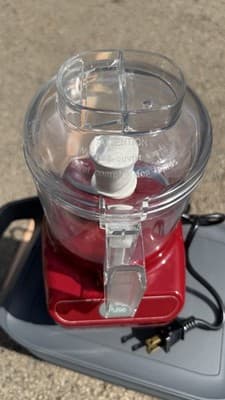 KitchenAid KFC3100ER 3.5 Cup Mini Food Processor Red Tested Working - Thumbnail 4