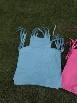 13 Aprons Set – 7 Blue & 6 Pink Kitchen/Craft Aprons with Front Pocket - Thumbnail 6