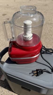 KitchenAid KFC3100ER 3.5 Cup Mini Food Processor Red Tested Working - Thumbnail 5