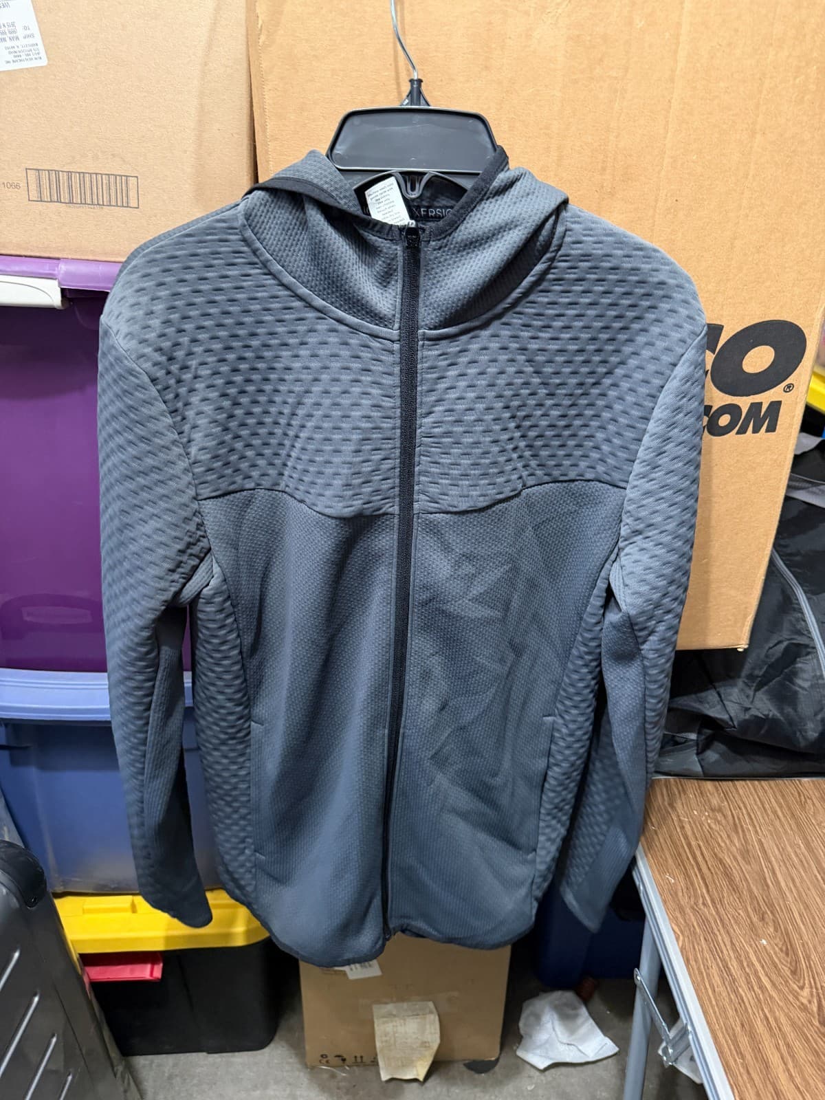 Xersion Men’s Highland Gray Full Zip Hoodie Jacket Size S New w/ Tags - Thumbnail 3