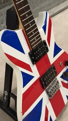 Rare Lyon by Washburn Def Leppard Union Jack Electric Guitar - Thumbnail 11