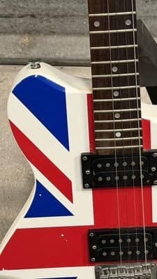Rare Lyon by Washburn Def Leppard Union Jack Electric Guitar - Thumbnail 7
