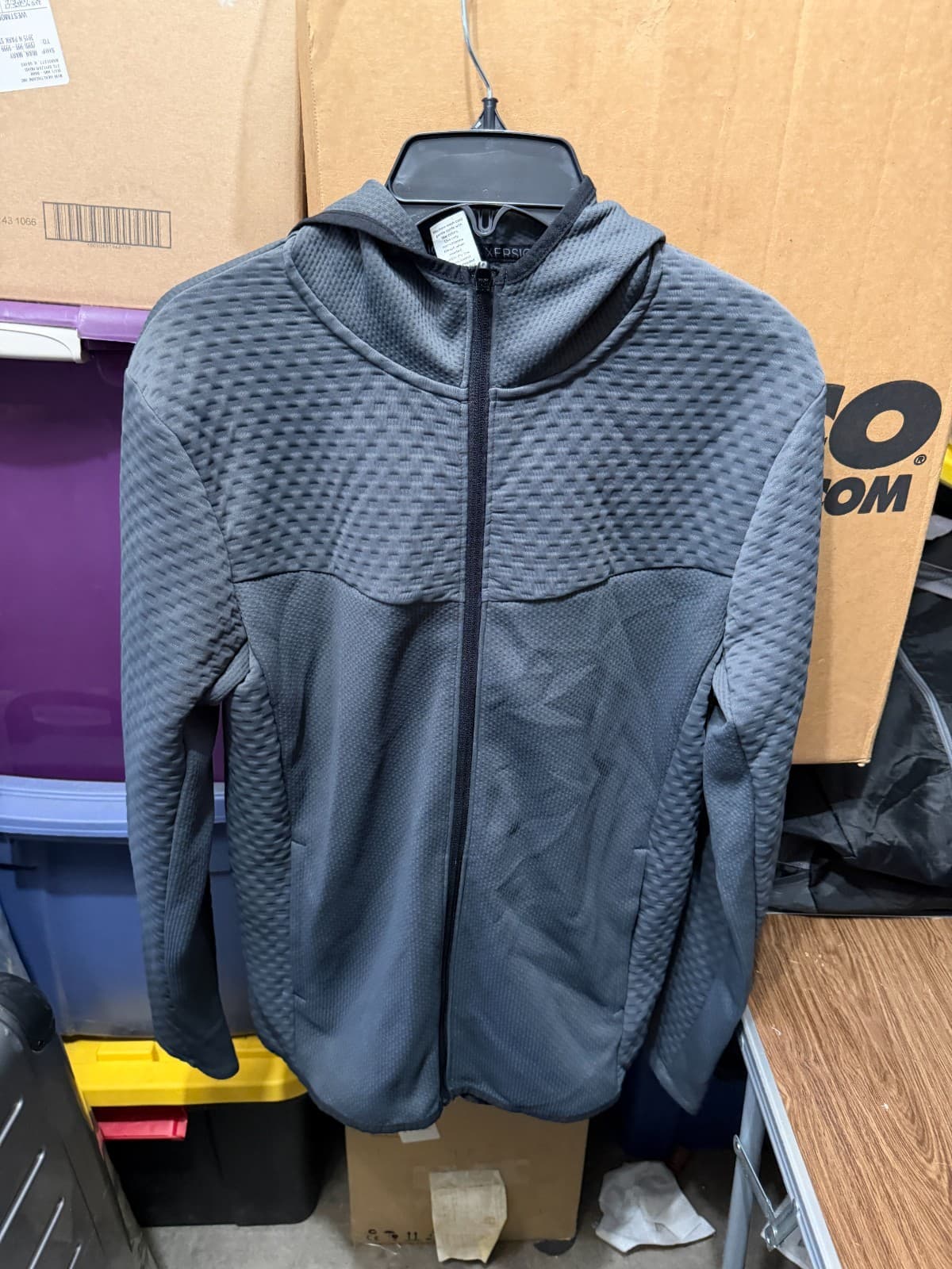 Xersion Men’s Highland Gray Full Zip Hoodie Jacket Size S New w/ Tags - Thumbnail 4