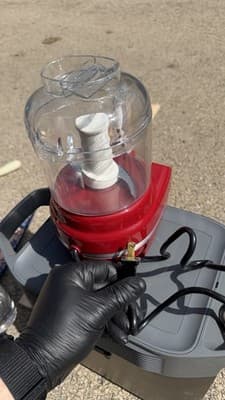 KitchenAid KFC3100ER 3.5 Cup Mini Food Processor Red Tested Working - Thumbnail 6