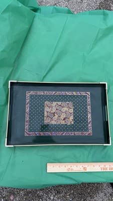 Otagiri Japan Lacquer Serving Tray MarAnn Baker Paisley 20”