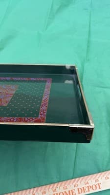 Otagiri Japan Lacquer Serving Tray MarAnn Baker Paisley 20” - Thumbnail 5