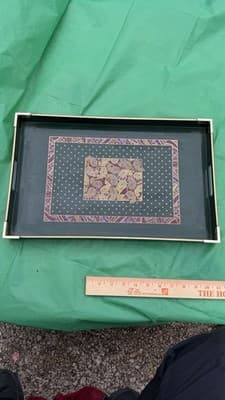 Otagiri Japan Lacquer Serving Tray MarAnn Baker Paisley 20” - Thumbnail 3