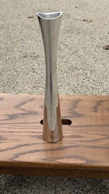 Nambe Studios Single Taper Candle Holder Silver Tone Modern 11” - Thumbnail 3