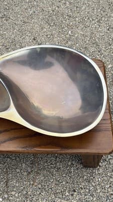 Nambe 560 Divided Serving Bowl Dish Mid Century Modern USA - Thumbnail 4