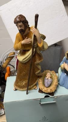 Partylite Nativity Set Joseph Mary Baby Jesus Figurines w/ Box - Thumbnail 10