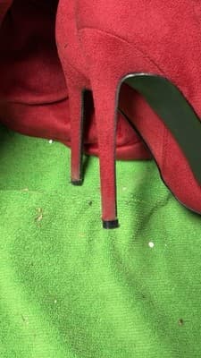 Red Over The Knee Boots Nadine Size 8.5 EU 39 Stiletto Heels - Thumbnail 13