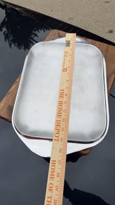 Nambe Modern Metal Serving Tray Platter Rectangular Mid Century Style - Thumbnail 9