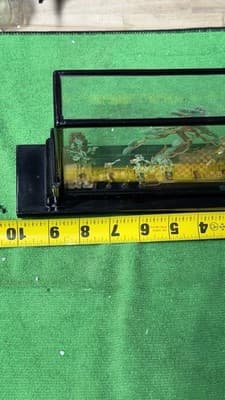 Vintage Chinese Diorama Glass Display Pagoda Garden Scene Figurine - Thumbnail 13