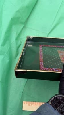 Otagiri Japan Lacquer Serving Tray MarAnn Baker Paisley 20” - Thumbnail 6