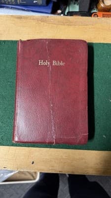 Holy Bible KJV Vintage Red Hardcover w/ Dedication 1980