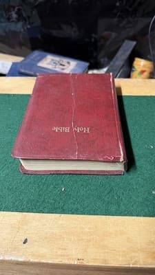 Holy Bible KJV Vintage Red Hardcover w/ Dedication 1980 - Thumbnail 4