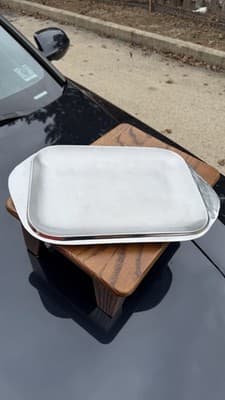 Nambe Modern Metal Serving Tray Platter Rectangular Mid Century Style