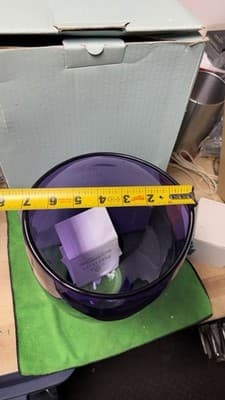 PartyLite Amethyst Glass Hurricane Candle Holder 12” Purple Vase - Thumbnail 8