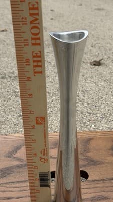 Nambe Studios Single Taper Candle Holder Silver Tone Modern 11” - Thumbnail 5