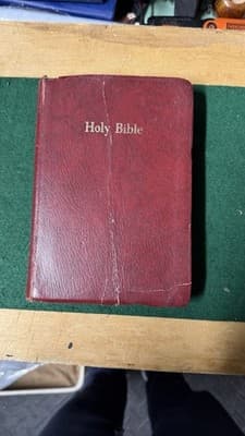 Holy Bible KJV Vintage Red Hardcover w/ Dedication 1980 - Thumbnail 2