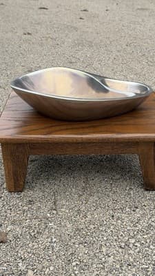 Nambe 560 Divided Serving Bowl Dish Mid Century Modern USA - Thumbnail 8