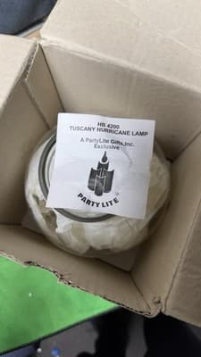PartyLite Tuscany Lamp Glass HB4200G Hurricane Shade Globe - Thumbnail 10