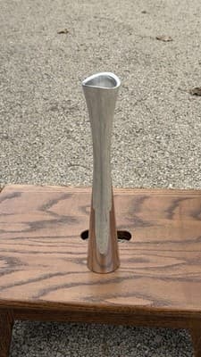 Nambe Studios Single Taper Candle Holder Silver Tone Modern 11” - Thumbnail 2