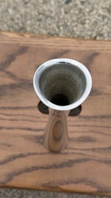 Nambe Studios Single Taper Candle Holder Silver Tone Modern 11” - Thumbnail 4
