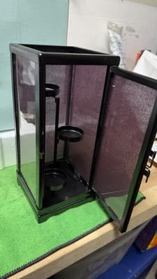 PartyLite P8340 Zen Lantern Black Candle Holder Decor w/ Box - Thumbnail 5