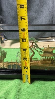 Vintage Chinese Diorama Glass Display Pagoda Garden Scene Figurine - Thumbnail 12
