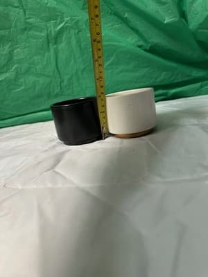 Fellow Monty Style Ceramic Cups Set of 2 Black & White Coffee Tea Cups - Thumbnail 8