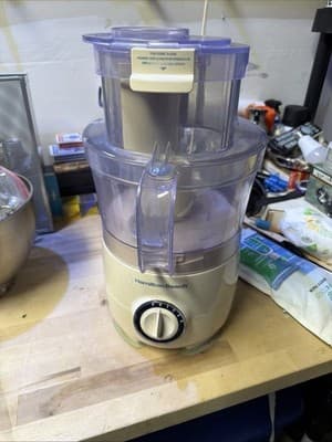Hamilton Beach Food Processor Tested Working Multi-Speed With Bowl Lid