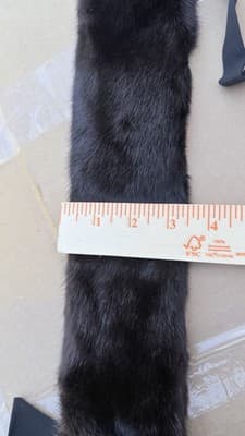 Vintage Mink Fur Scarf Dark Brown Real Fur Wrap Collar Women - Thumbnail 4