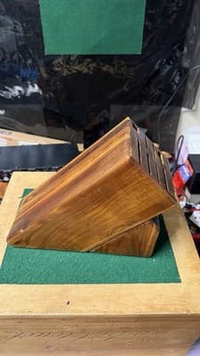 Wüsthof Wooden Knife Block Storage Holder Countertop Organizer Damaged - Thumbnail 2