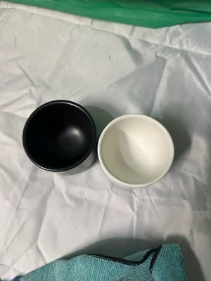 Fellow Monty Style Ceramic Cups Set of 2 Black & White Coffee Tea Cups - Thumbnail 7