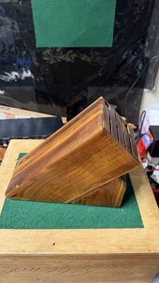 Wüsthof Wooden Knife Block Storage Holder Countertop Organizer Damaged - Thumbnail 3