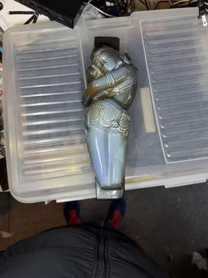 Veedhachalam Racel Art Pottery Sculpture India Sleeping Woman 12" Ceramic - Thumbnail 2