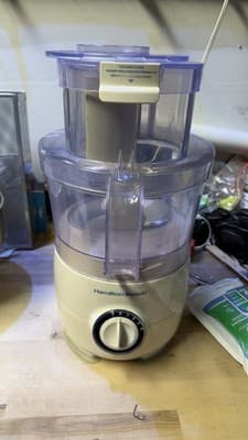 Hamilton Beach Food Processor Tested Working Multi-Speed With Bowl Lid - Thumbnail 2