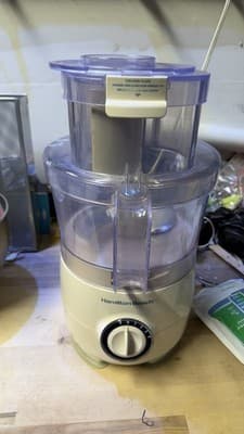 Hamilton Beach Food Processor Tested Working Multi-Speed With Bowl Lid - Thumbnail 3
